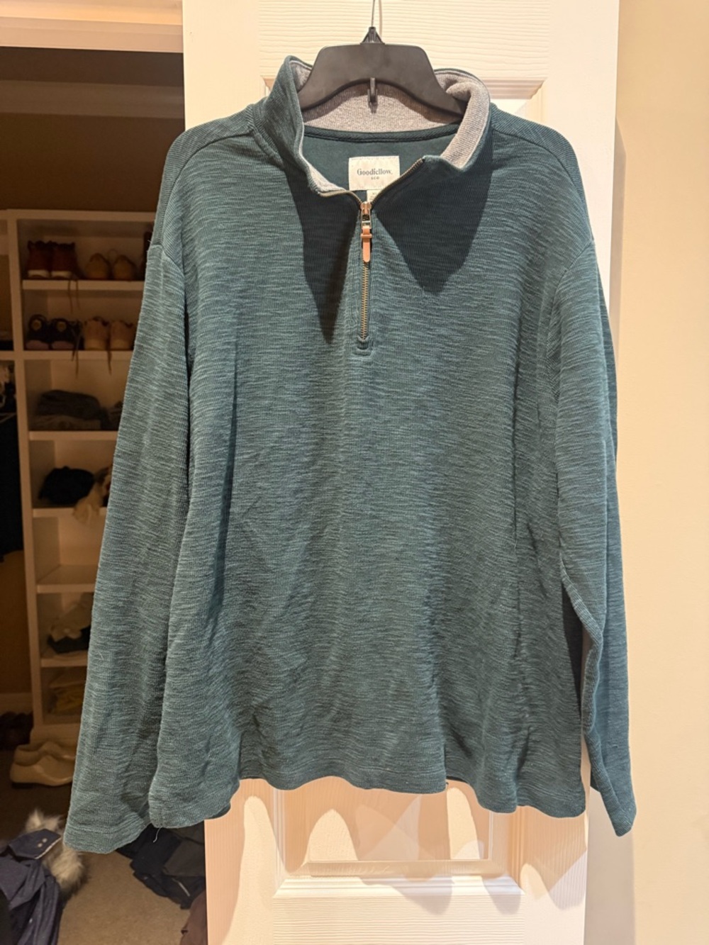 Goodfellow Teal Half-Zip Pullover